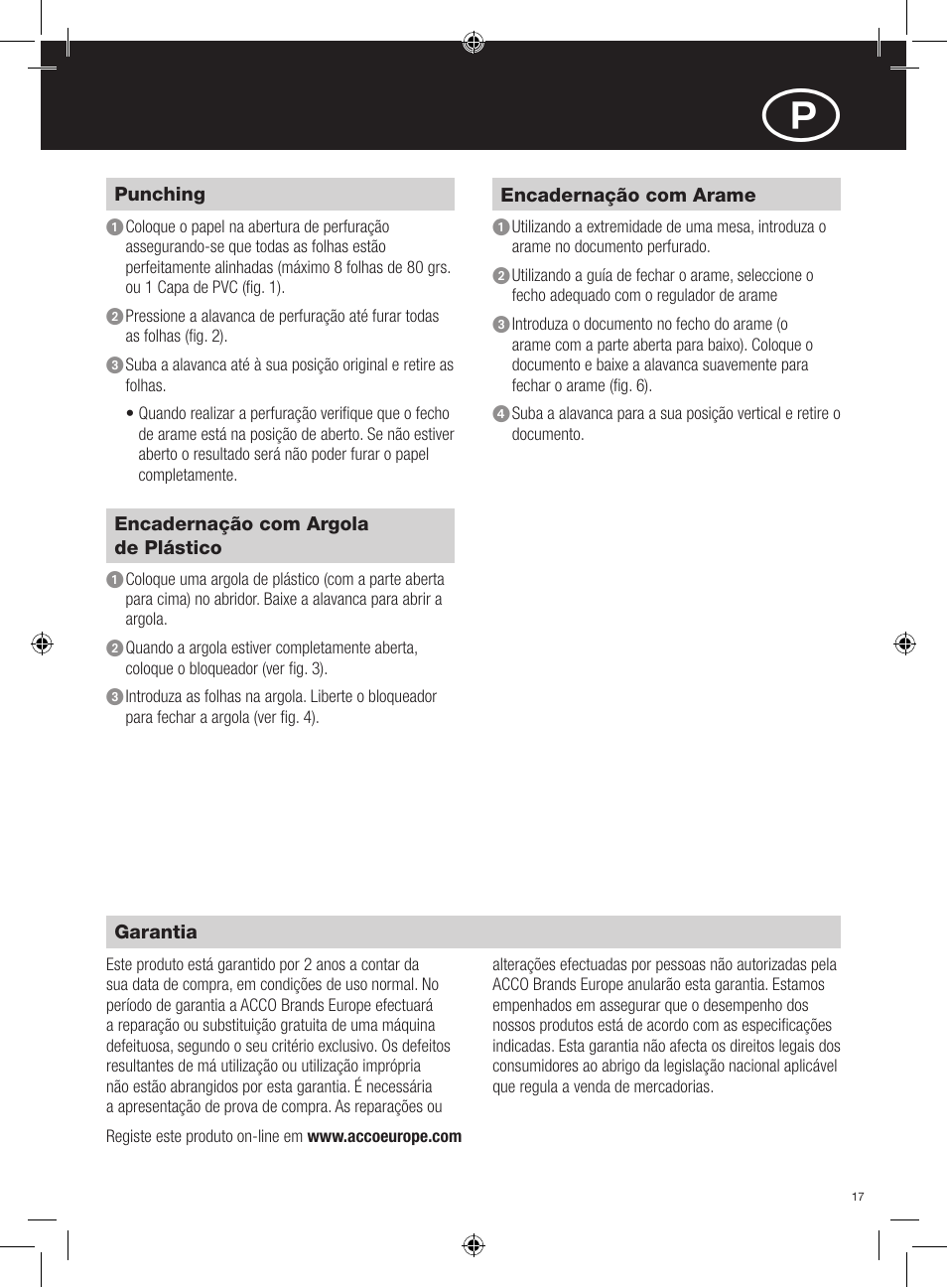 GBC 208 MultiBind User Manual | Page 17 / 30