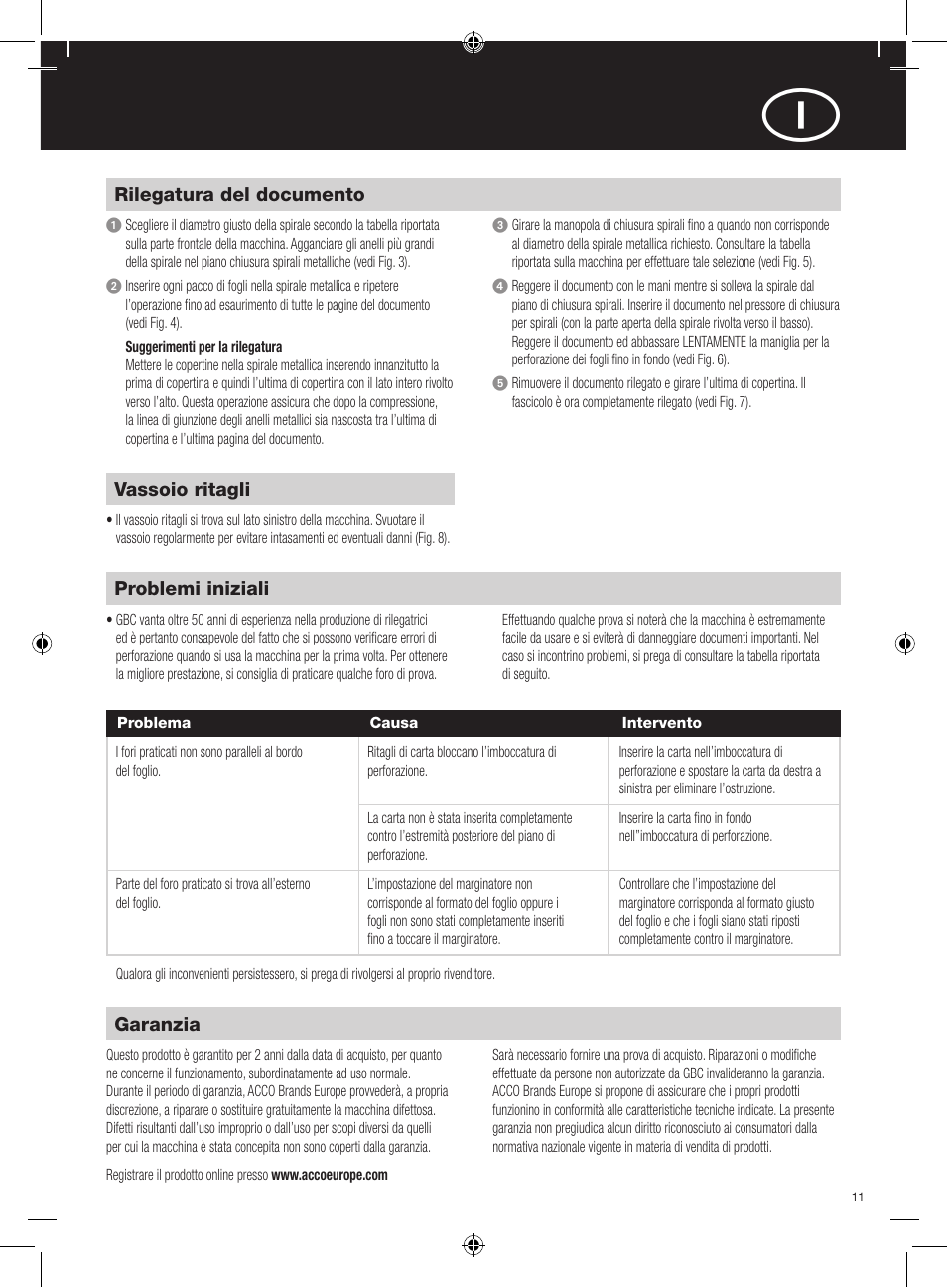 GBC W15 WireBind User Manual | Page 11 / 30