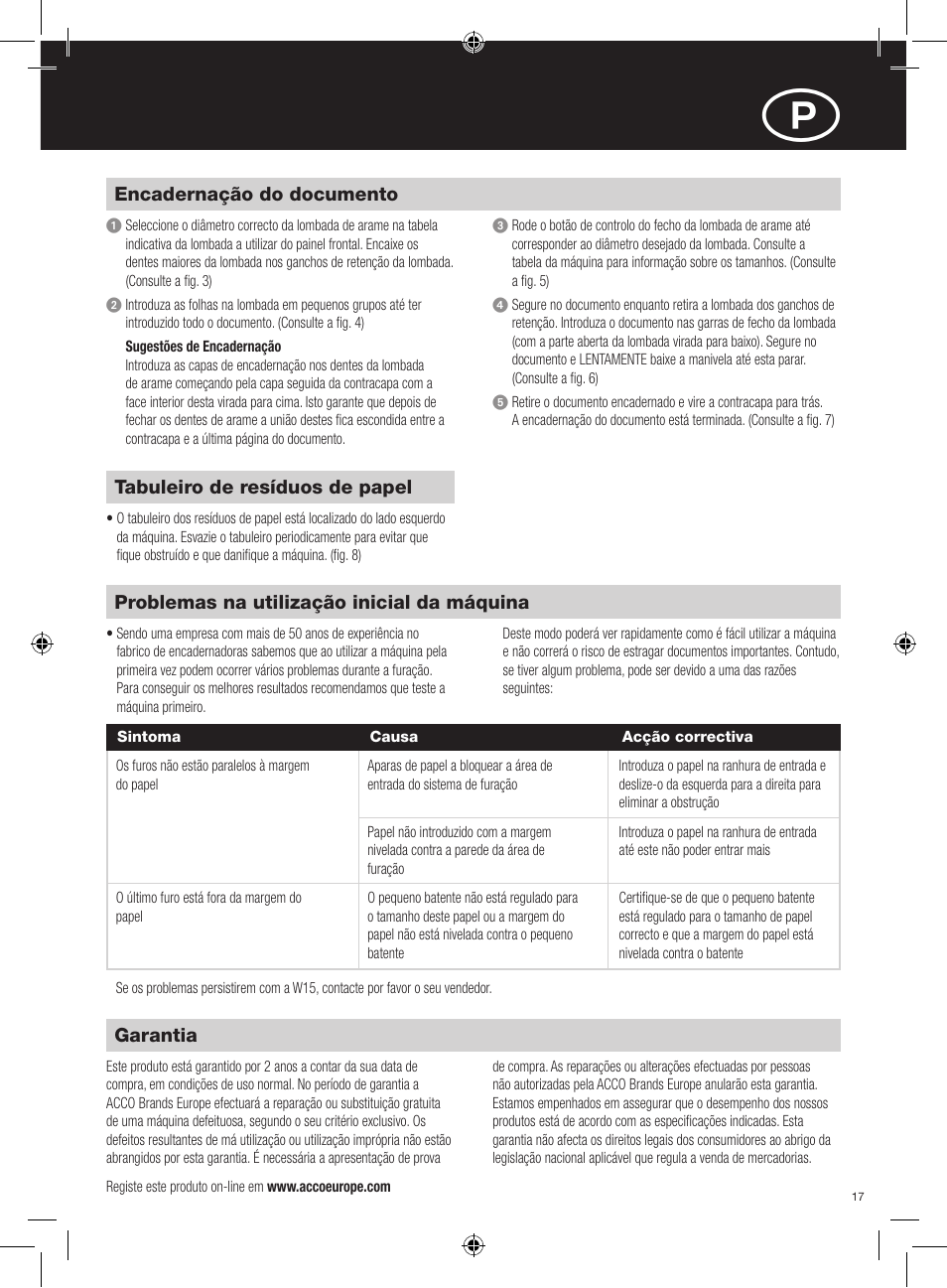 GBC W15 WireBind User Manual | Page 17 / 30