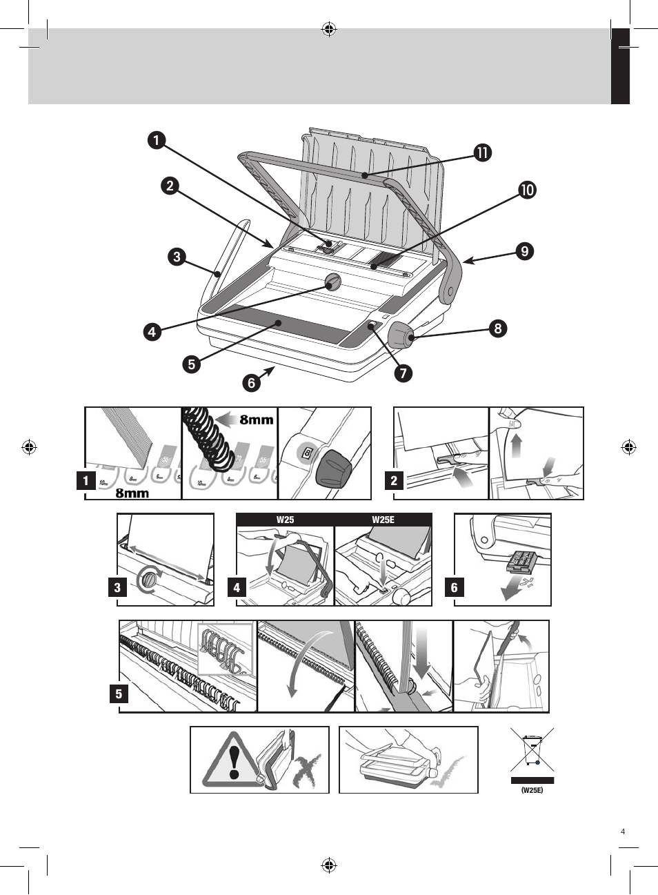 GBC W25E WireBind User Manual | Page 3 / 38