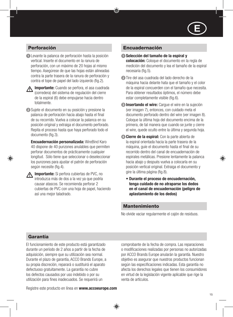GBC 40Pro Karo User Manual | Page 15 / 38