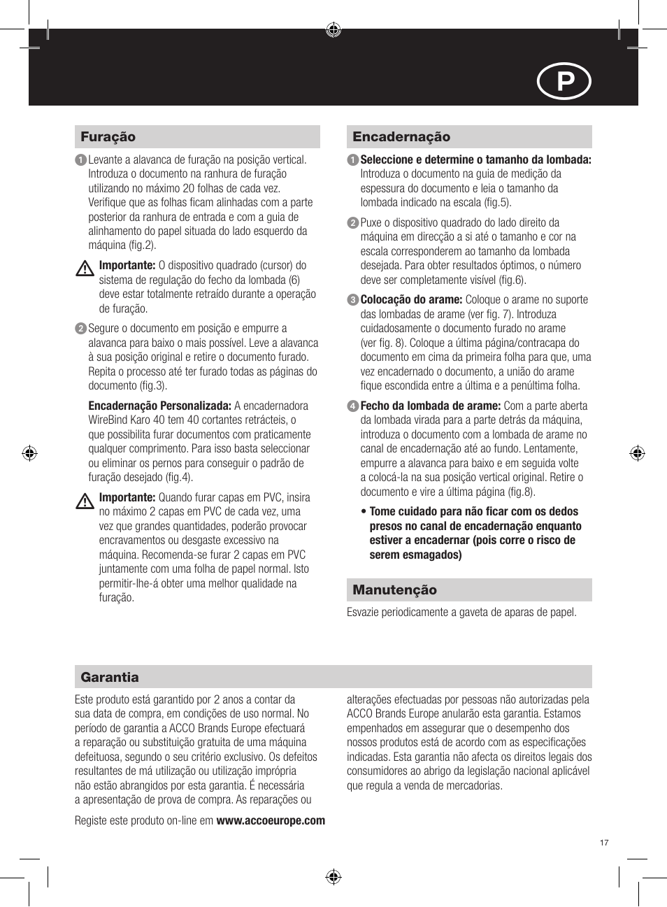 GBC 40Pro Karo User Manual | Page 17 / 38