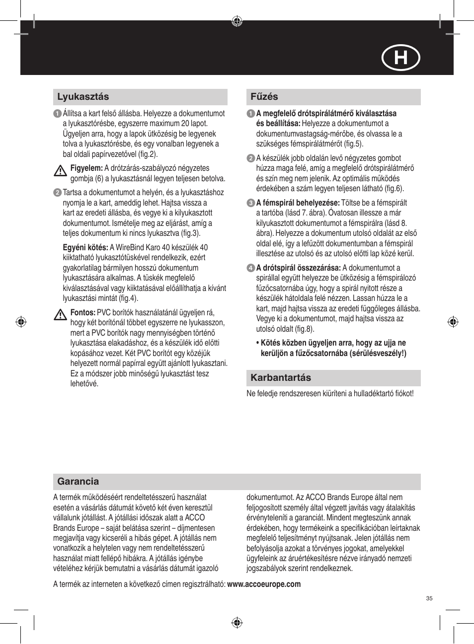 GBC 40Pro Karo User Manual | Page 35 / 38