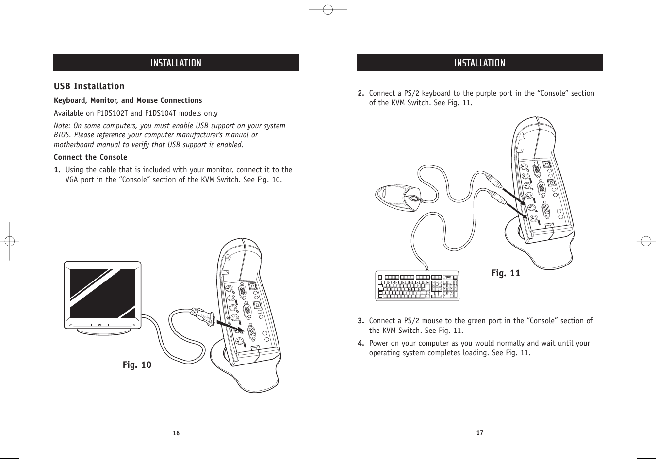 Installation | Belkin F1DS102P User Manual | Page 10 / 20