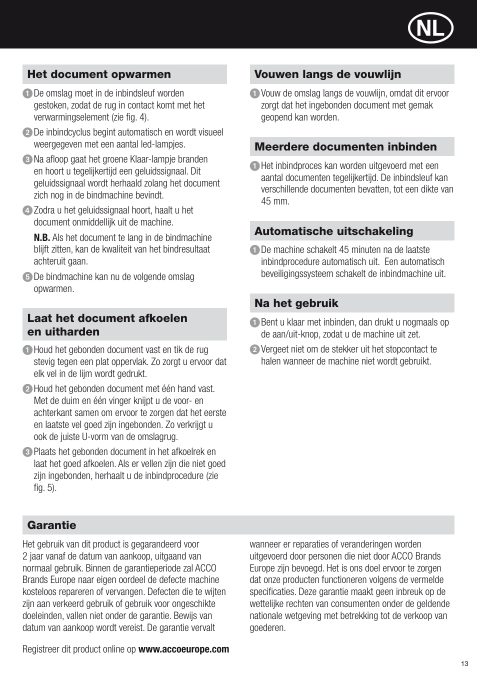 GBC T500Pro Thermal Bind User Manual | Page 13 / 38