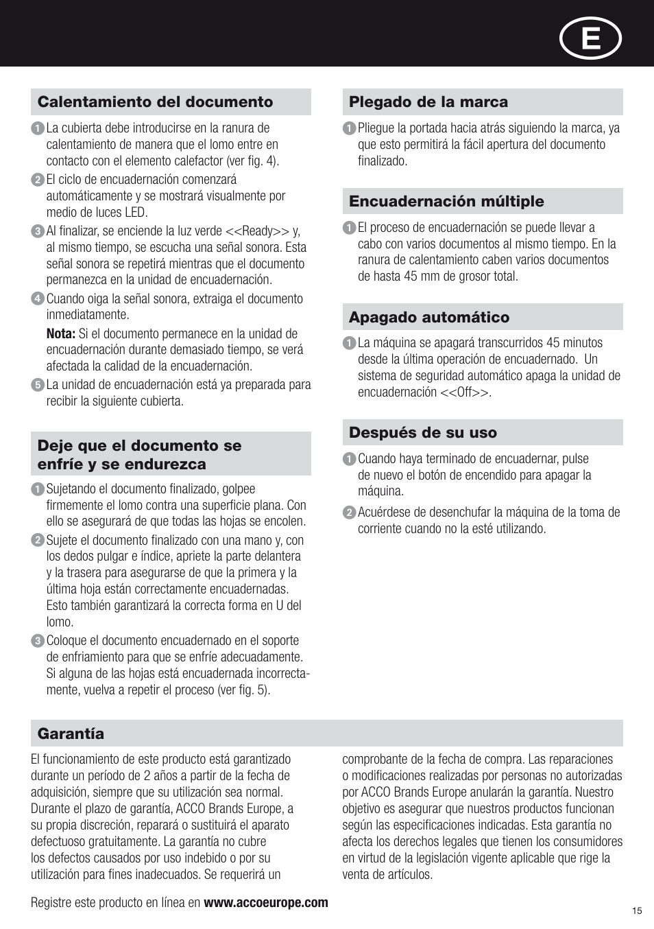 GBC T500Pro Thermal Bind User Manual | Page 15 / 38