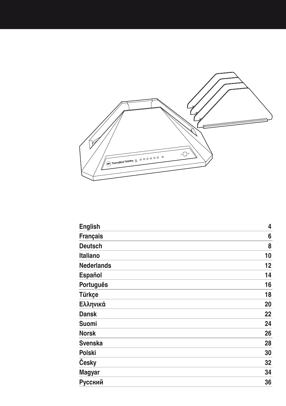 GBC T500Pro Thermal Bind User Manual | Page 2 / 38