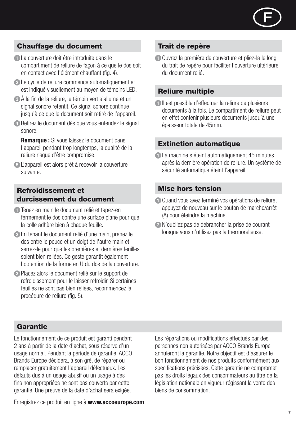 GBC T500Pro Thermal Bind User Manual | Page 7 / 38