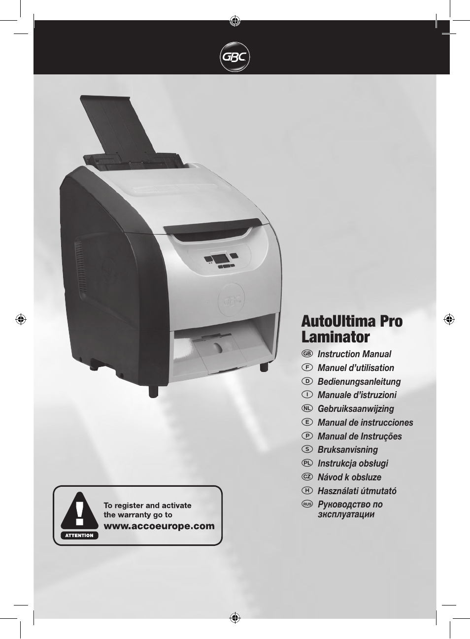 GBC AutoUltima Pro HiRes User Manual | 150 pages
