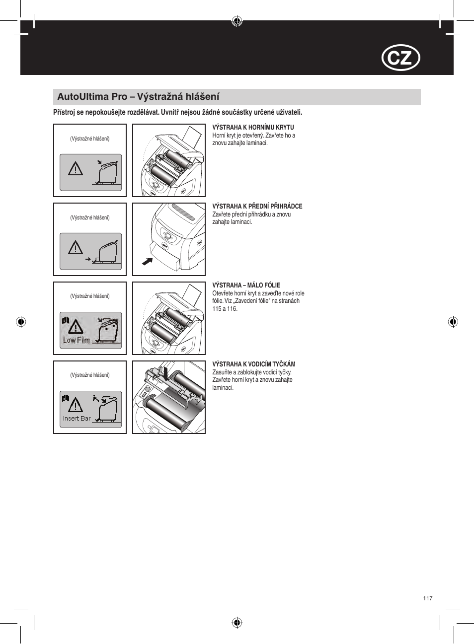 GBC AutoUltima Pro HiRes User Manual | Page 117 / 150