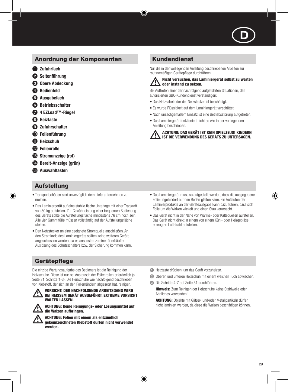M m m | GBC AutoUltima Pro HiRes User Manual | Page 29 / 150
