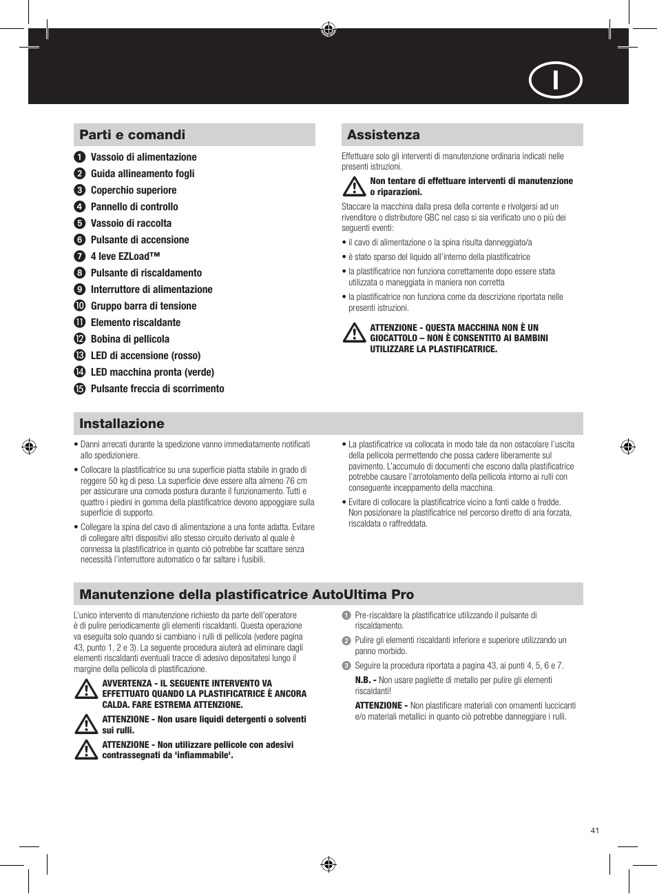 M m m | GBC AutoUltima Pro HiRes User Manual | Page 41 / 150