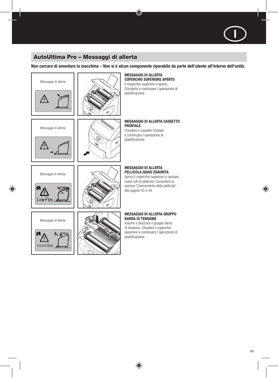 GBC AutoUltima Pro HiRes User Manual | Page 45 / 150