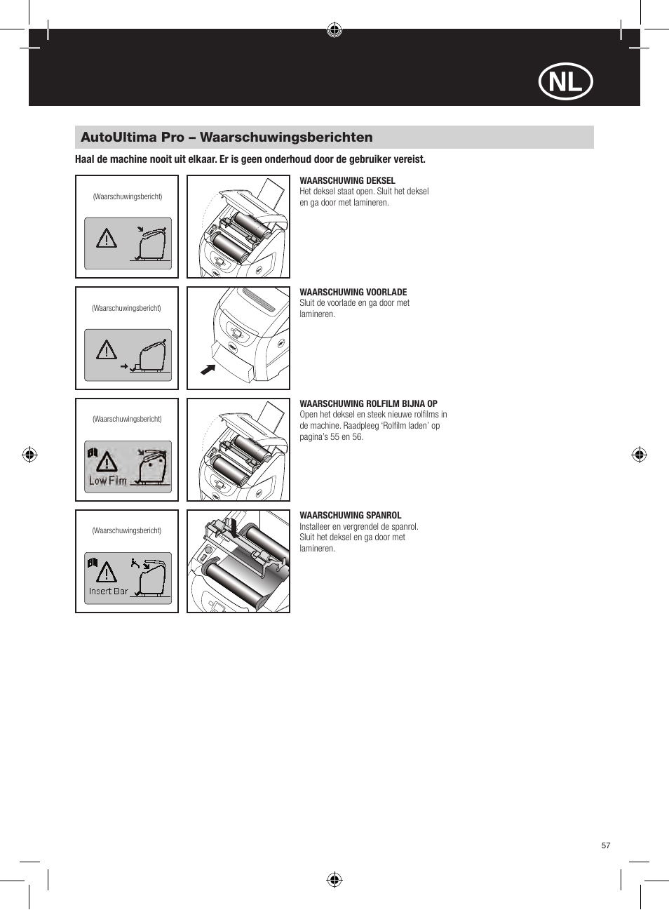GBC AutoUltima Pro HiRes User Manual | Page 57 / 150