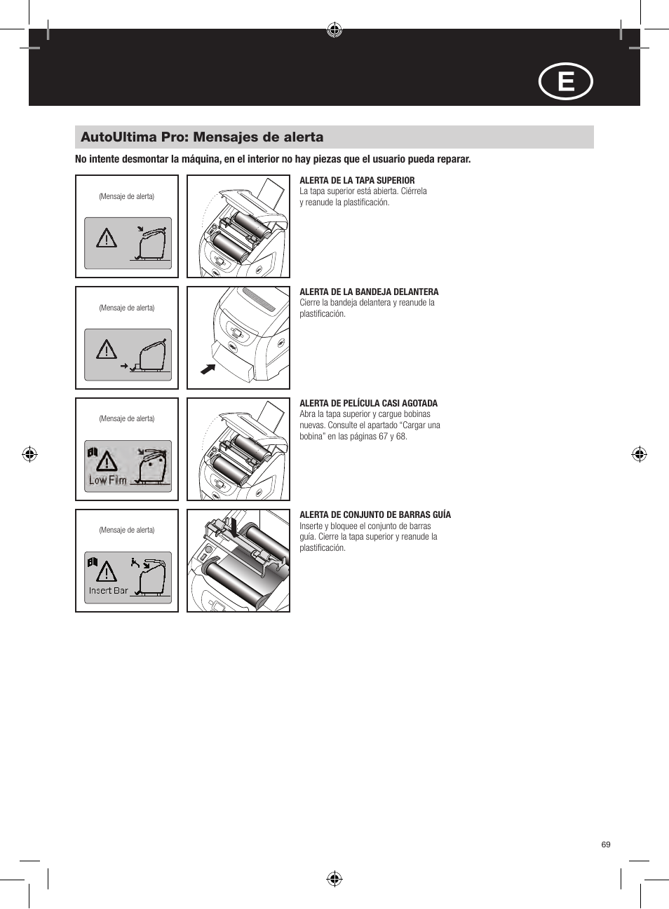 GBC AutoUltima Pro HiRes User Manual | Page 69 / 150