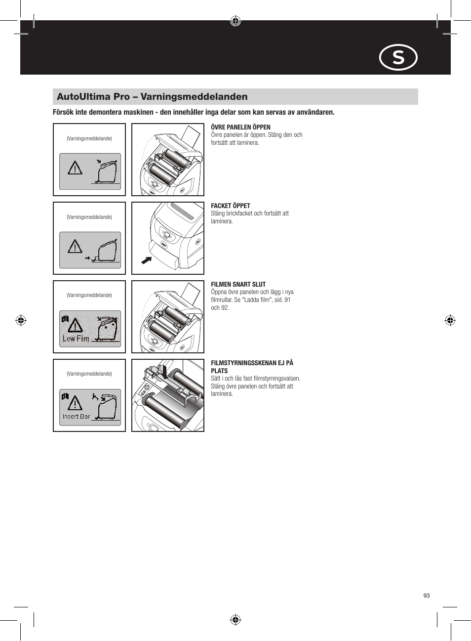 GBC AutoUltima Pro HiRes User Manual | Page 93 / 150