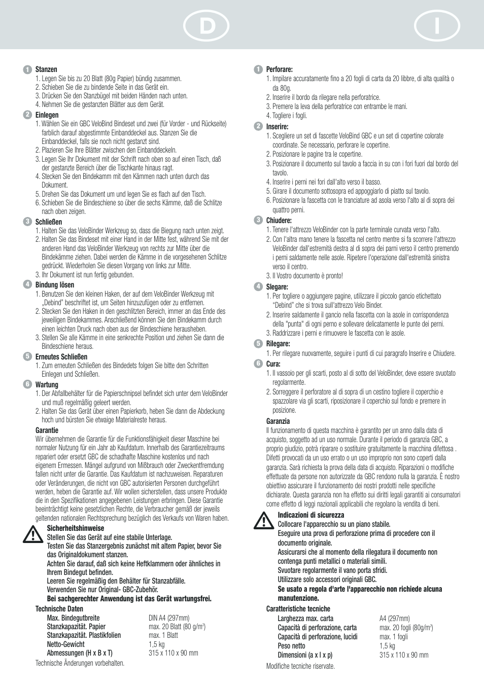 GBC VeloBinder User Manual | Page 4 / 10