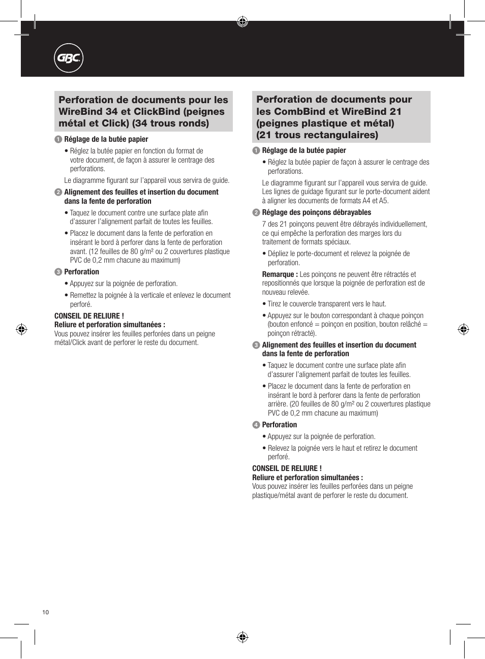 GBC 420 MultiBind User Manual | Page 10 / 74