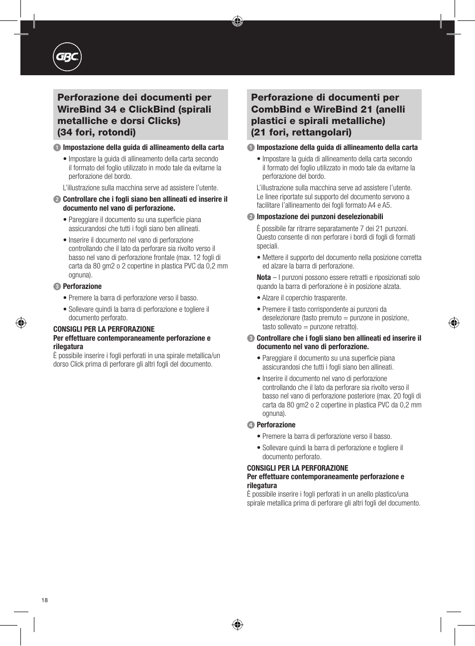 GBC 420 MultiBind User Manual | Page 18 / 74