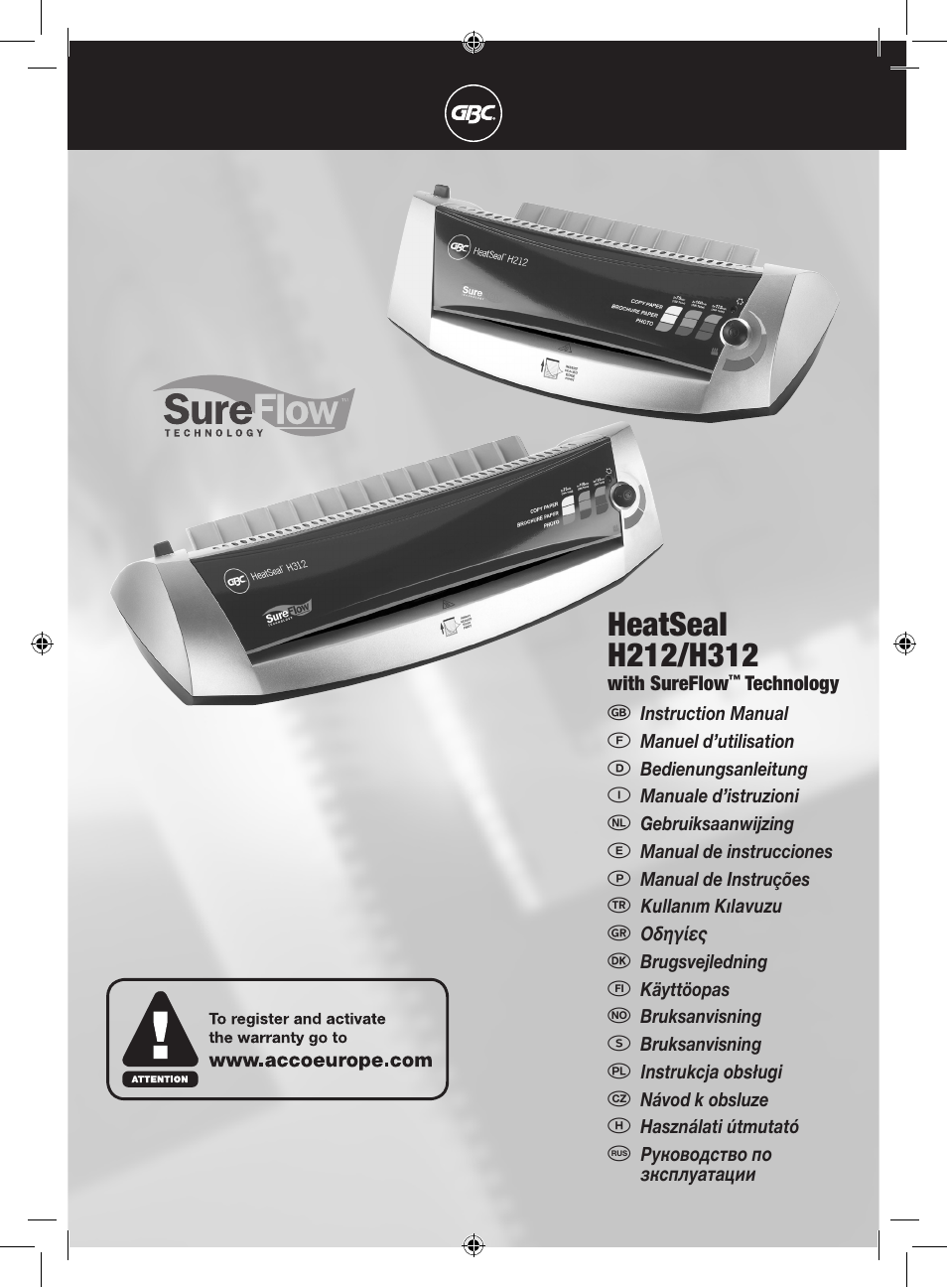 GBC H312 HeatSeal User Manual | 38 pages