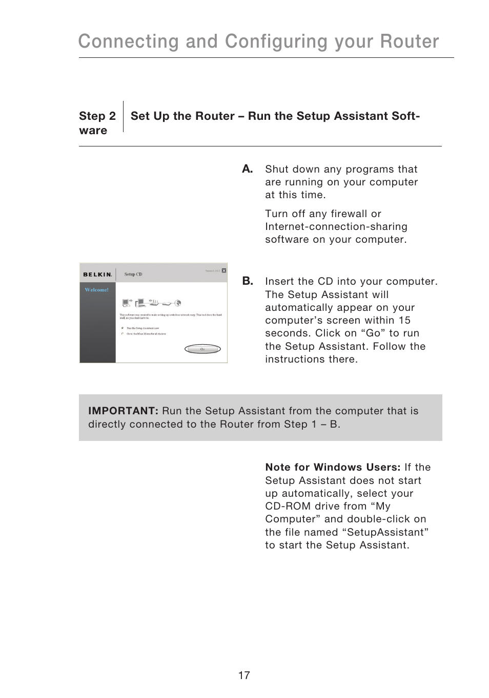 Connecting and configuring your router | Belkin N1 WIRELESS ROUTER P75170EI User Manual | Page 21 / 104