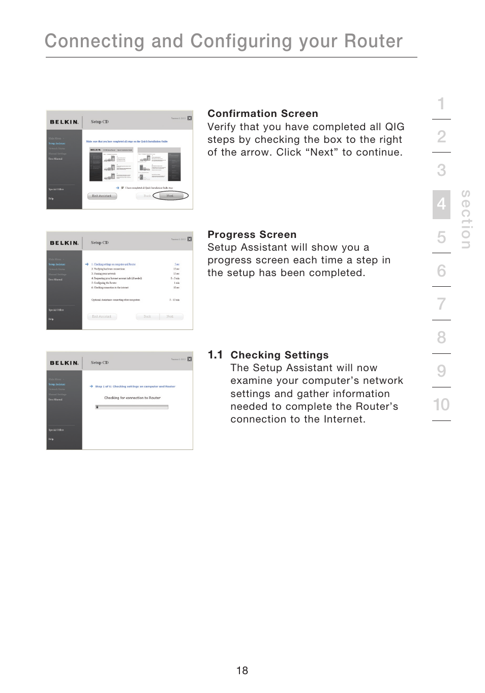 Connecting and configuring your router | Belkin N1 WIRELESS ROUTER P75170EI User Manual | Page 22 / 104