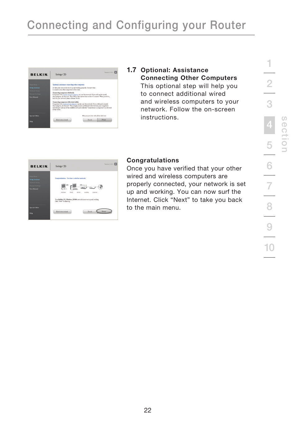 Connecting and configuring your router | Belkin N1 WIRELESS ROUTER P75170EI User Manual | Page 26 / 104