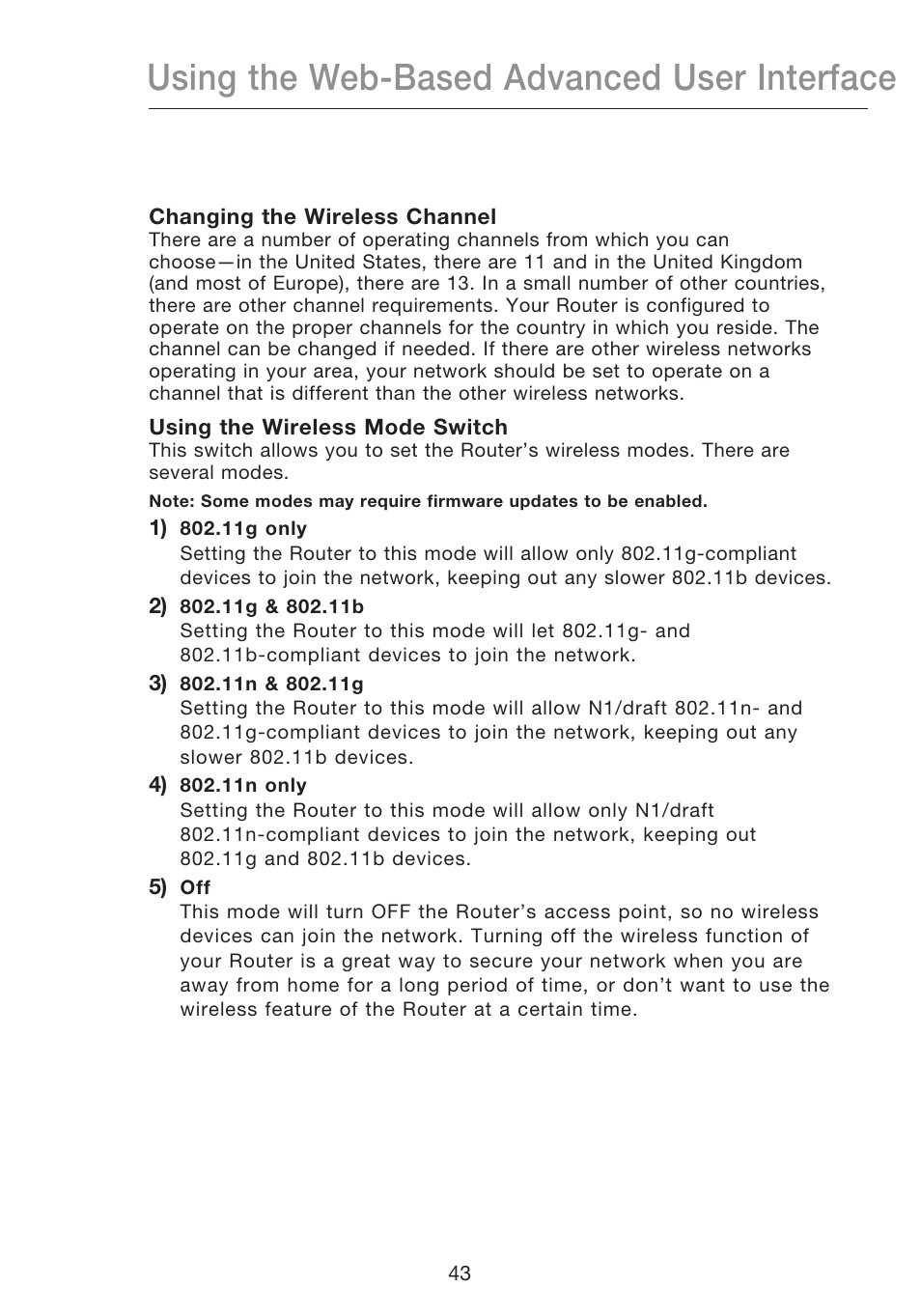 Using the web-based advanced user interface | Belkin N1 WIRELESS ROUTER P75170EI User Manual | Page 47 / 104