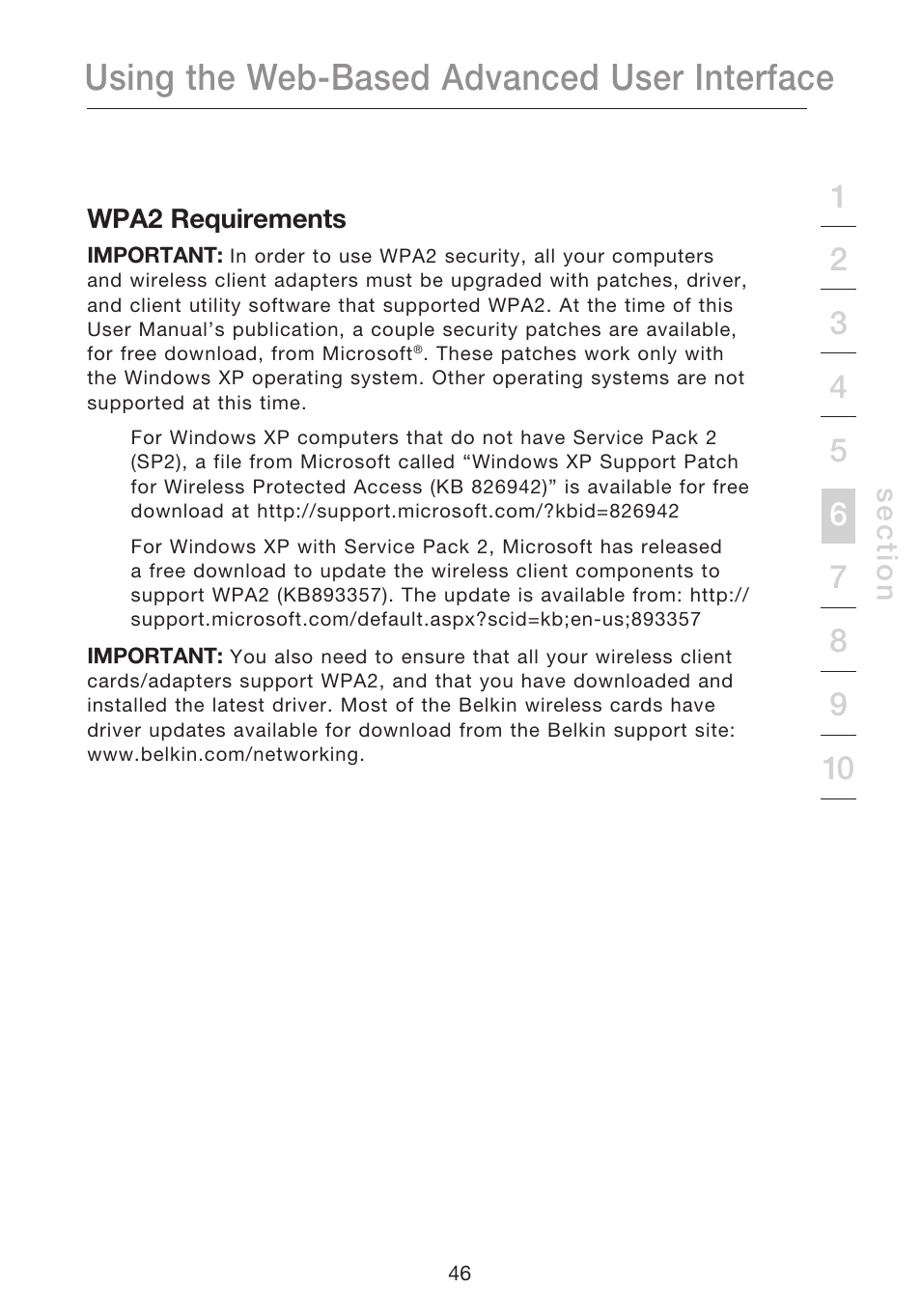 Using the web-based advanced user interface | Belkin N1 WIRELESS ROUTER P75170EI User Manual | Page 50 / 104