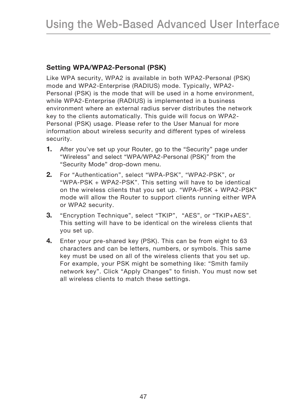 Using the web-based advanced user interface | Belkin N1 WIRELESS ROUTER P75170EI User Manual | Page 51 / 104