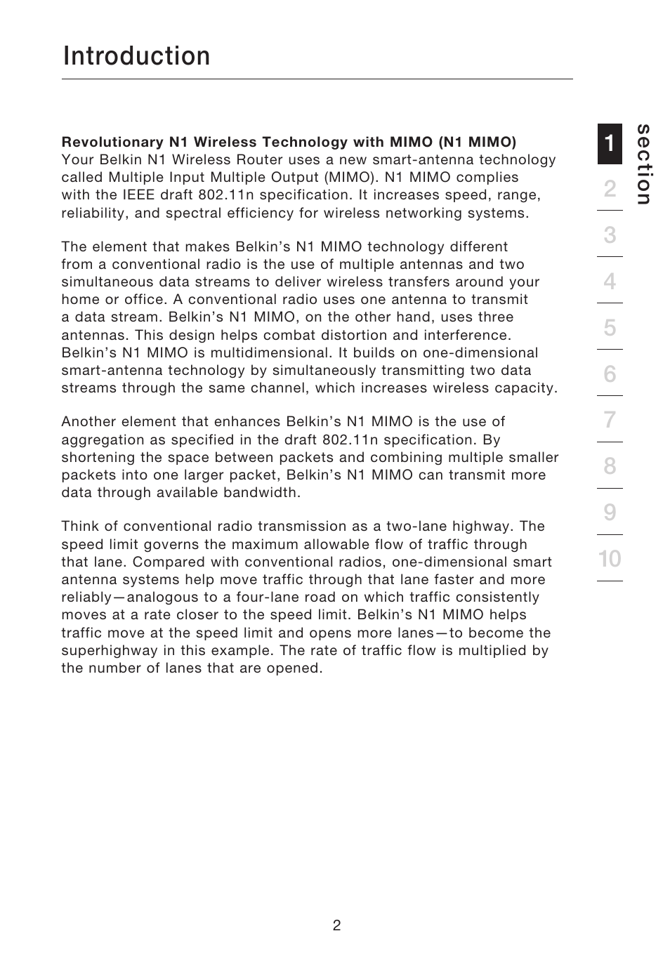 Introduction | Belkin N1 WIRELESS ROUTER P75170EI User Manual | Page 6 / 104