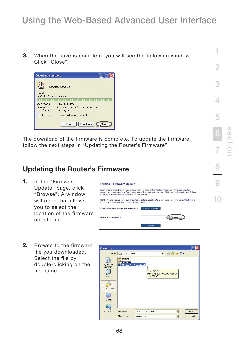 Using the web-based advanced user interface | Belkin N1 WIRELESS ROUTER P75170EI User Manual | Page 72 / 104