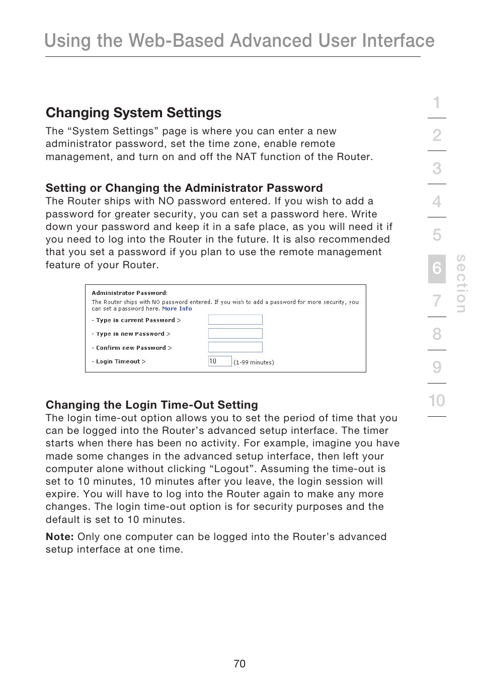 Using the web-based advanced user interface | Belkin N1 WIRELESS ROUTER P75170EI User Manual | Page 74 / 104