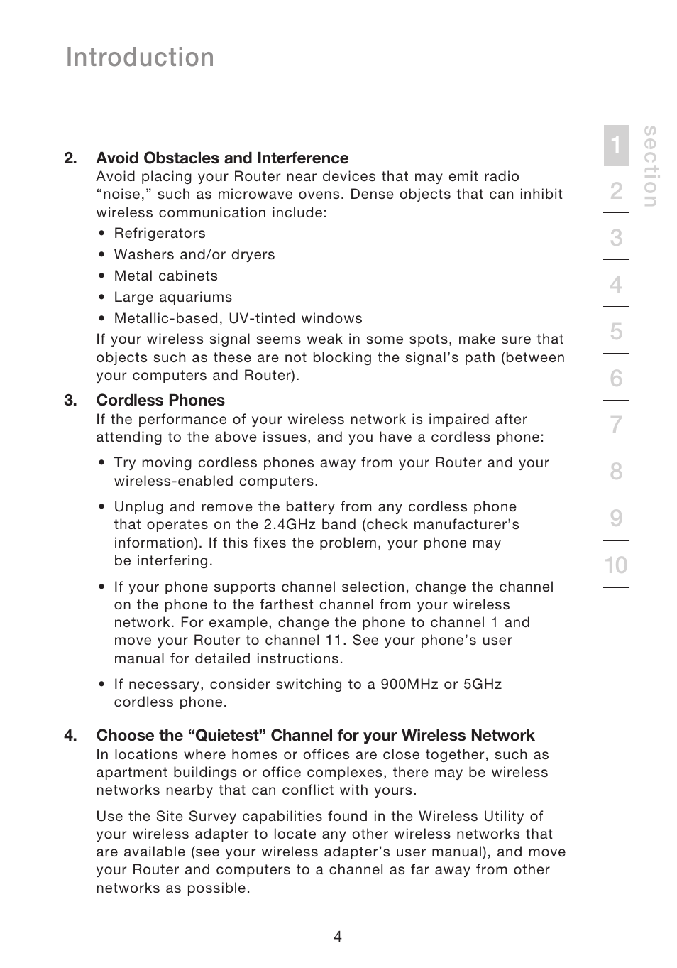 Introduction, Se c tio n | Belkin N1 WIRELESS ROUTER P75170EI User Manual | Page 8 / 104