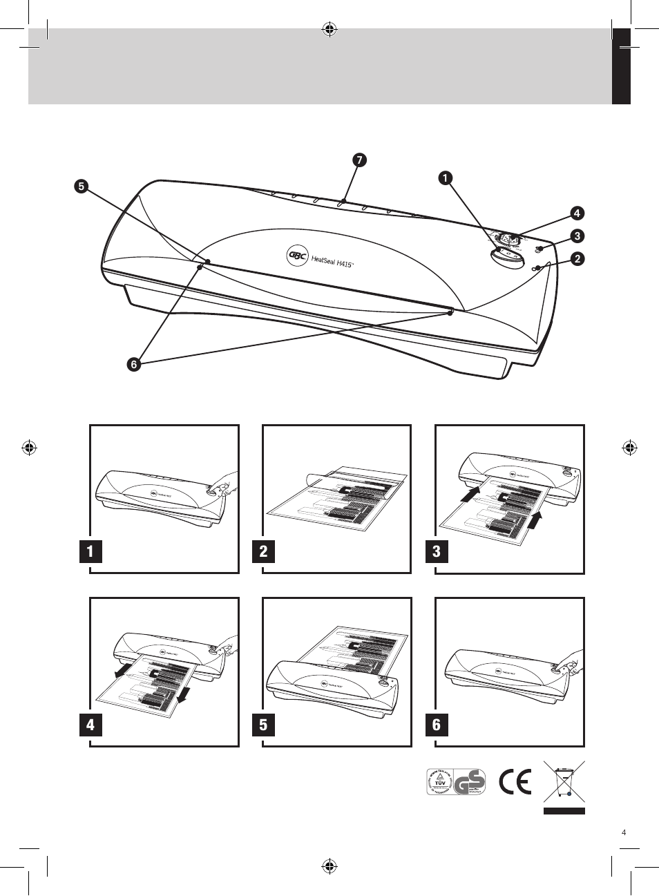 GBC H415 HeatSeal User Manual | Page 3 / 38