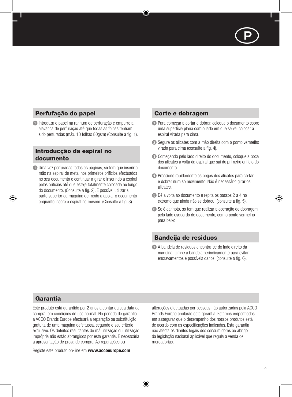 GBC MC10 Binder User Manual | Page 9 / 10