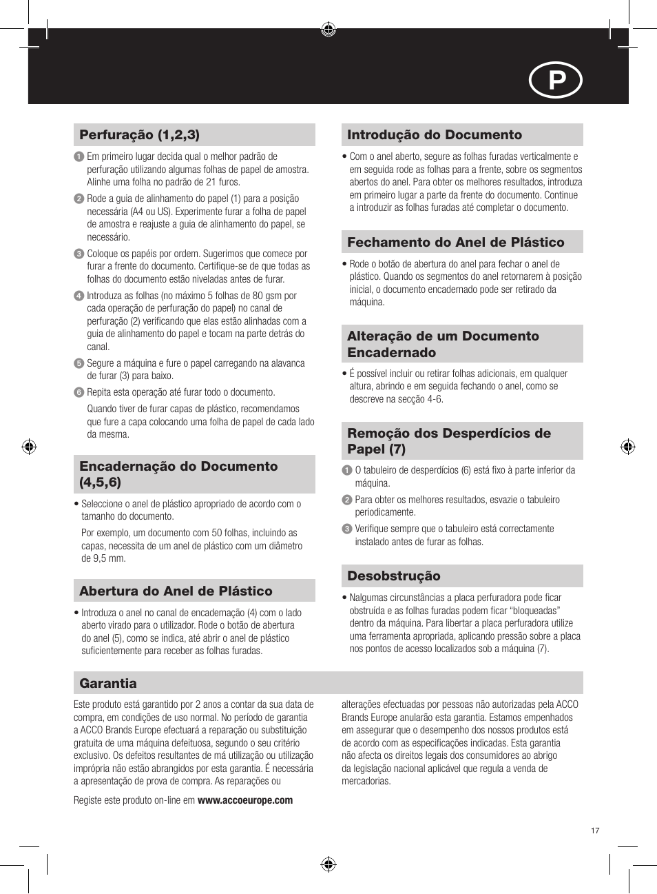 GBC C55 Comb Binder User Manual | Page 17 / 38