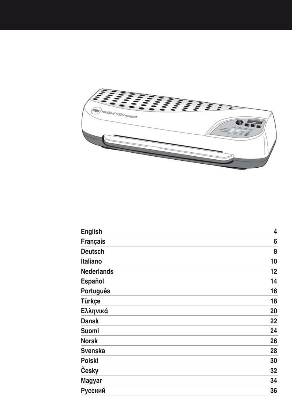 GBC H520 HeatSeal User Manual | Page 2 / 6