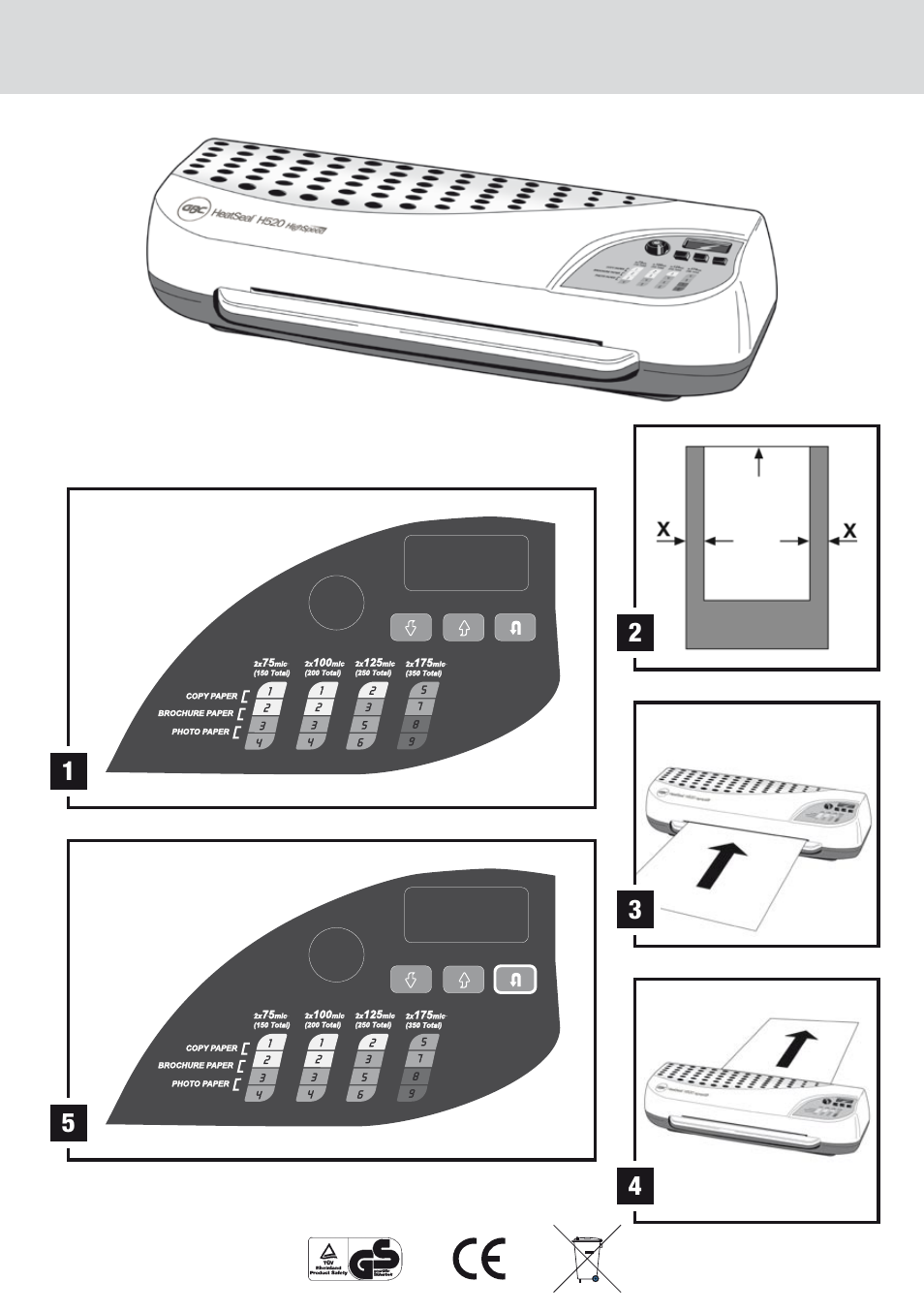 GBC H520 HeatSeal User Manual | Page 3 / 6