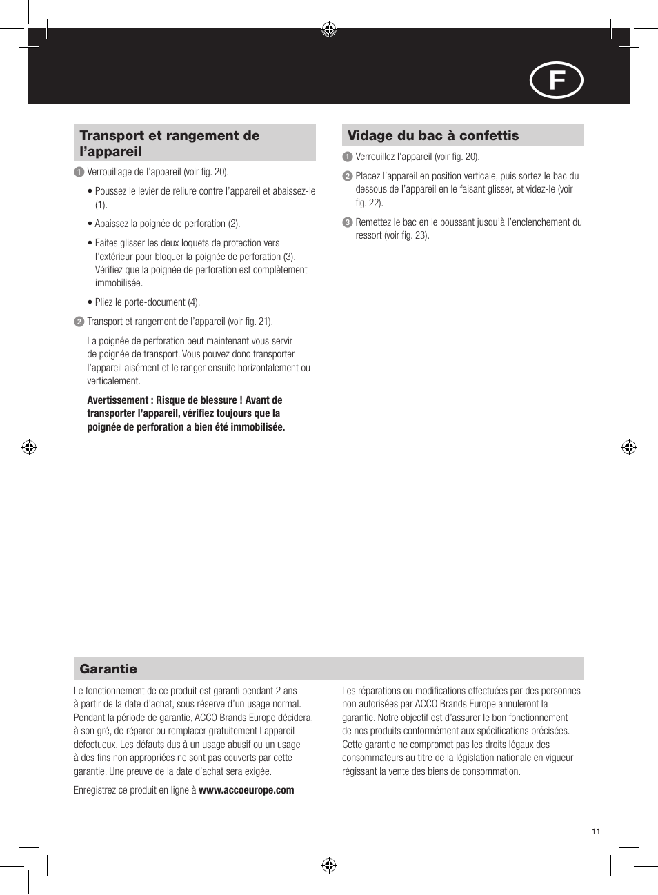 GBC 320 MultiBind User Manual | Page 11 / 74