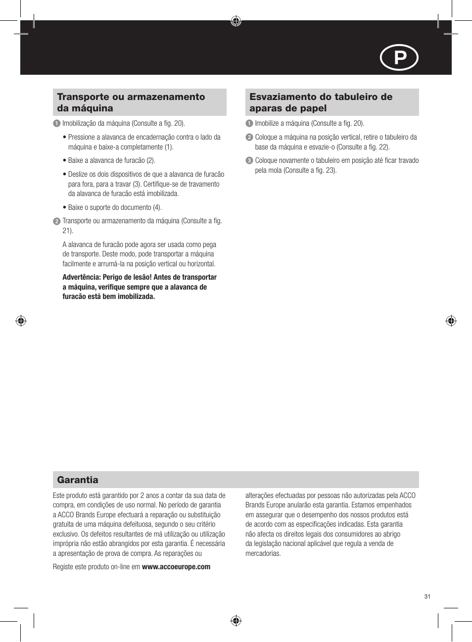 GBC 320 MultiBind User Manual | Page 31 / 74