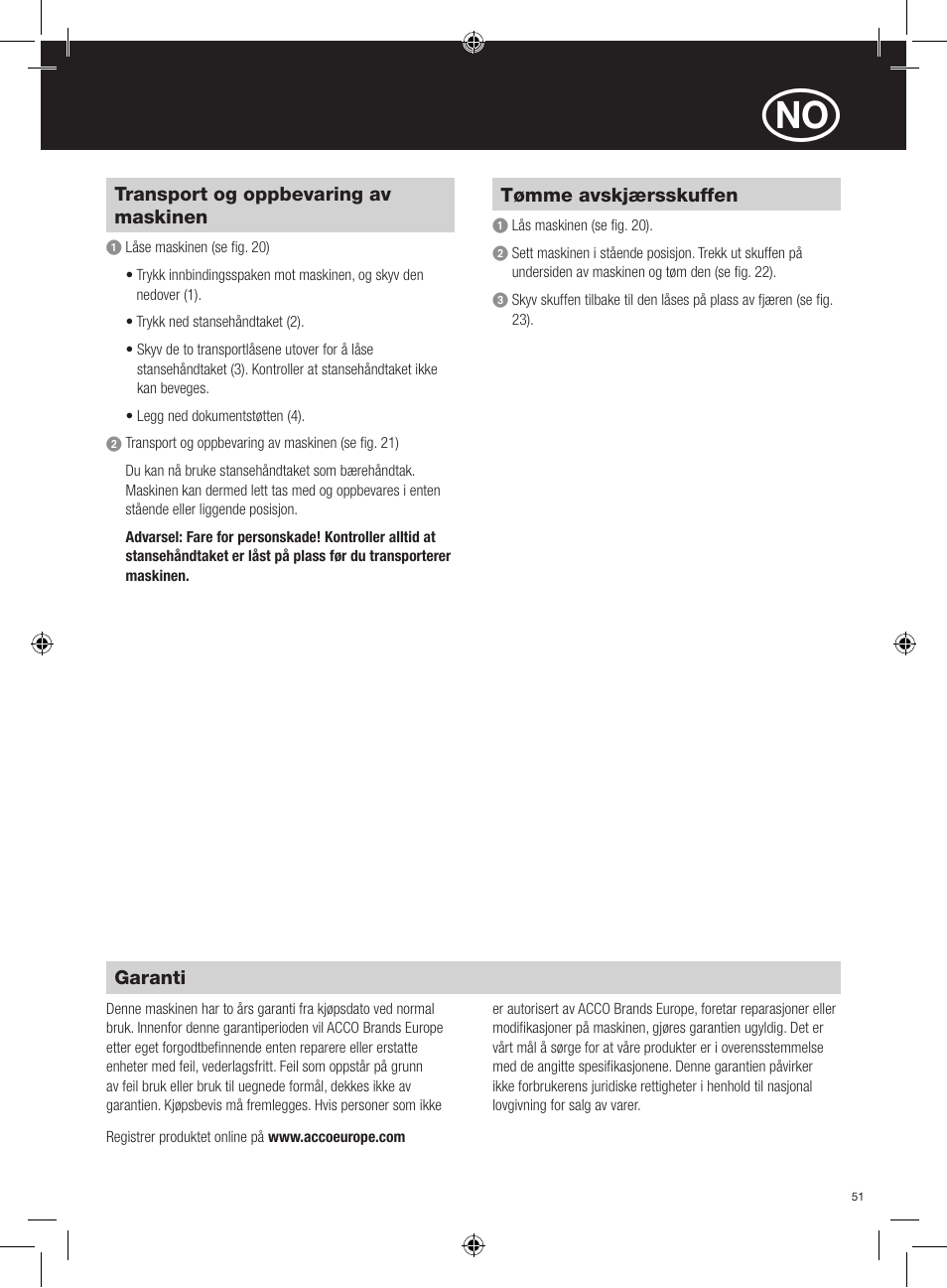GBC 320 MultiBind User Manual | Page 51 / 74