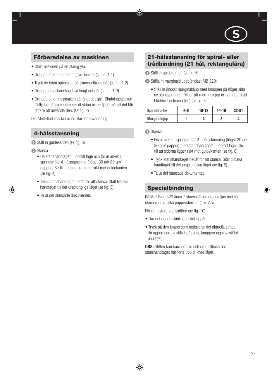 GBC 320 MultiBind User Manual | Page 53 / 74