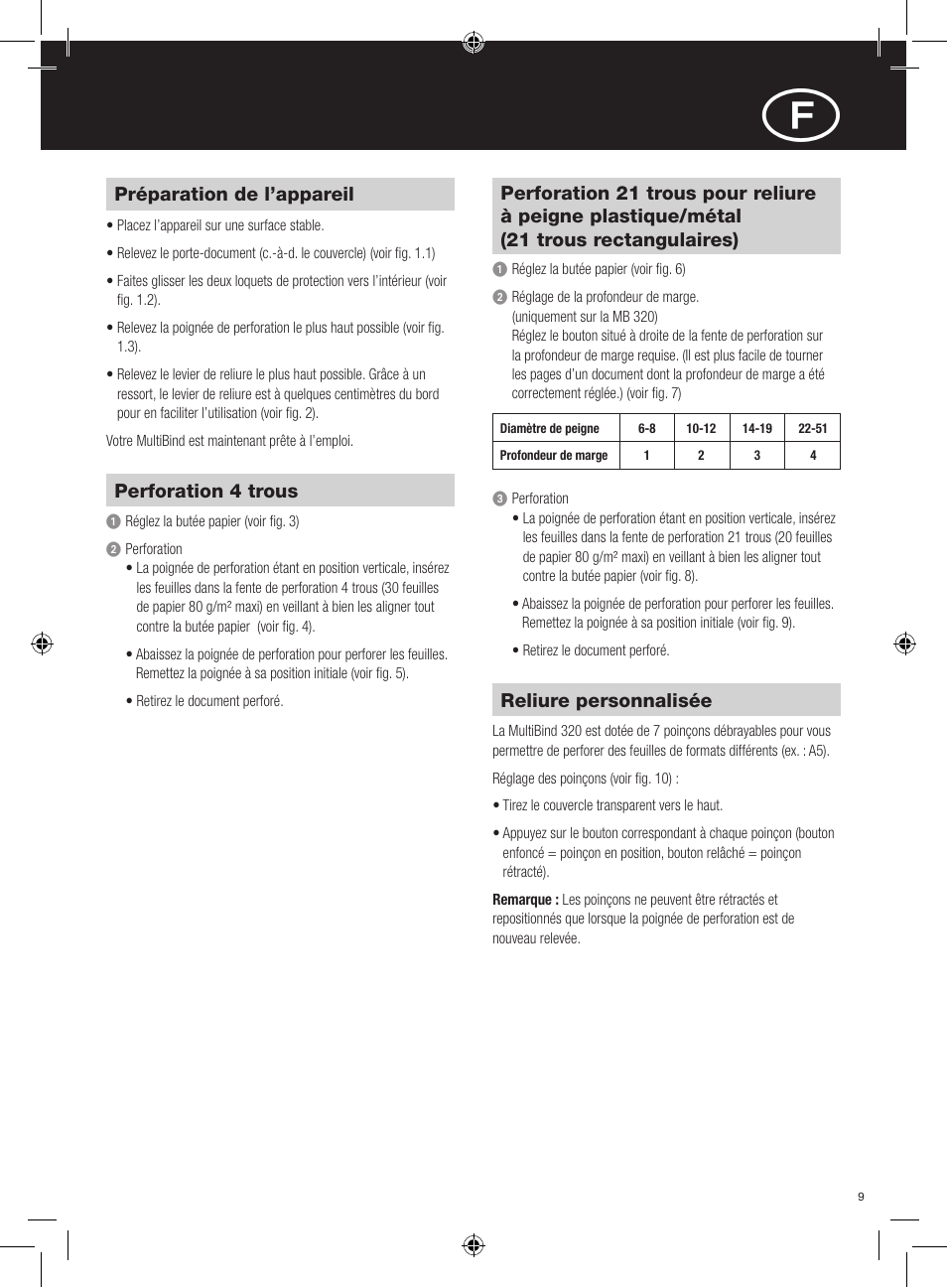 GBC 320 MultiBind User Manual | Page 9 / 74