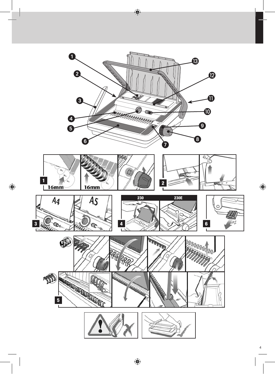 GBC 230E MultiBind User Manual | Page 3 / 74