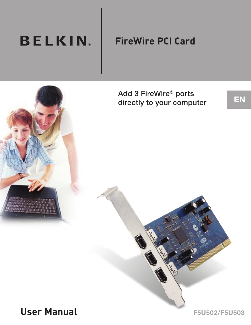 Firewire pci card, User manual | Belkin FIREWIRE F5U503 User Manual | Page 3 / 112