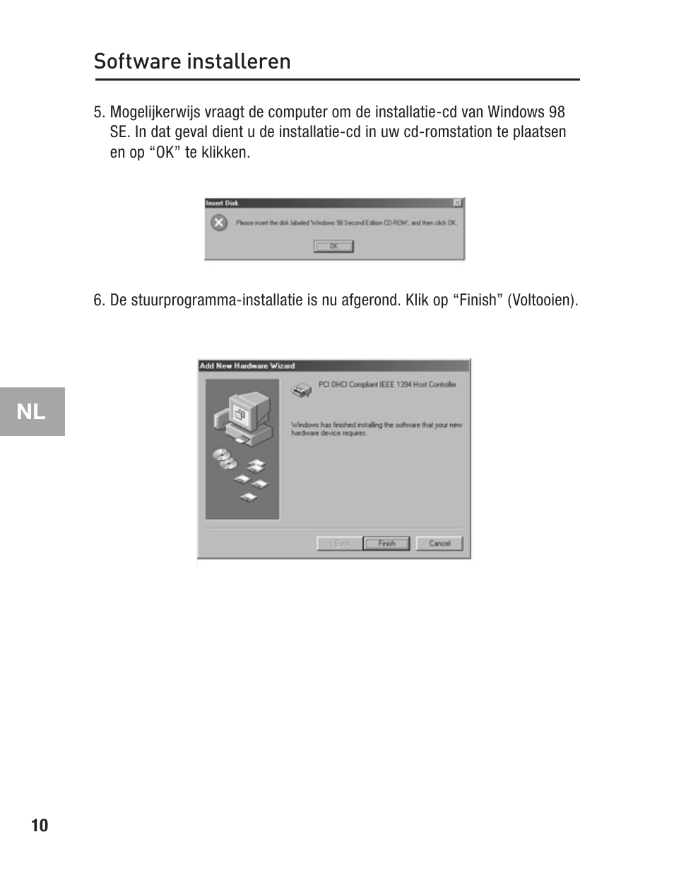 Software installeren | Belkin FIREWIRE F5U503 User Manual | Page 68 / 112