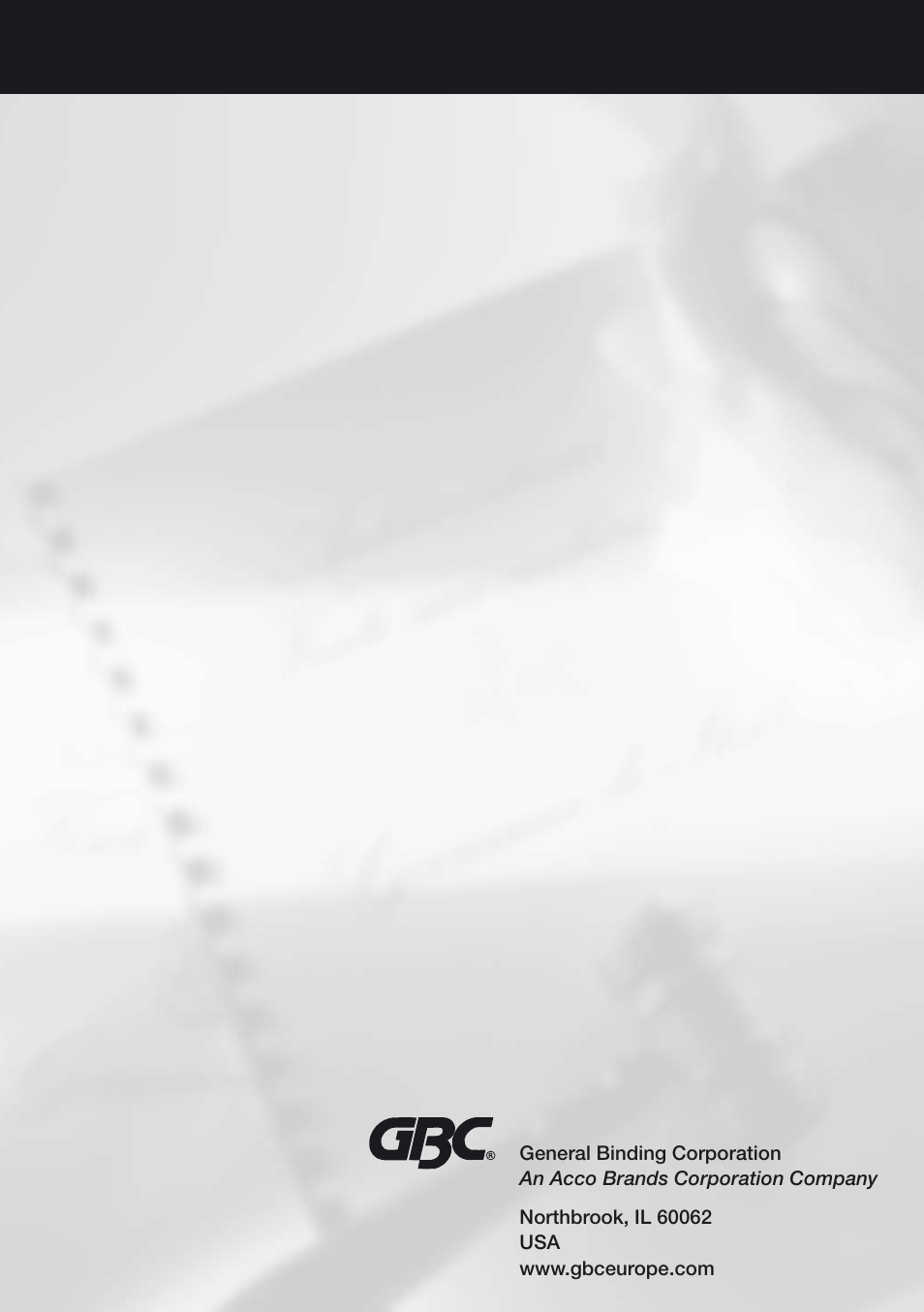 GBC C75 Binding System User Manual | Page 10 / 10