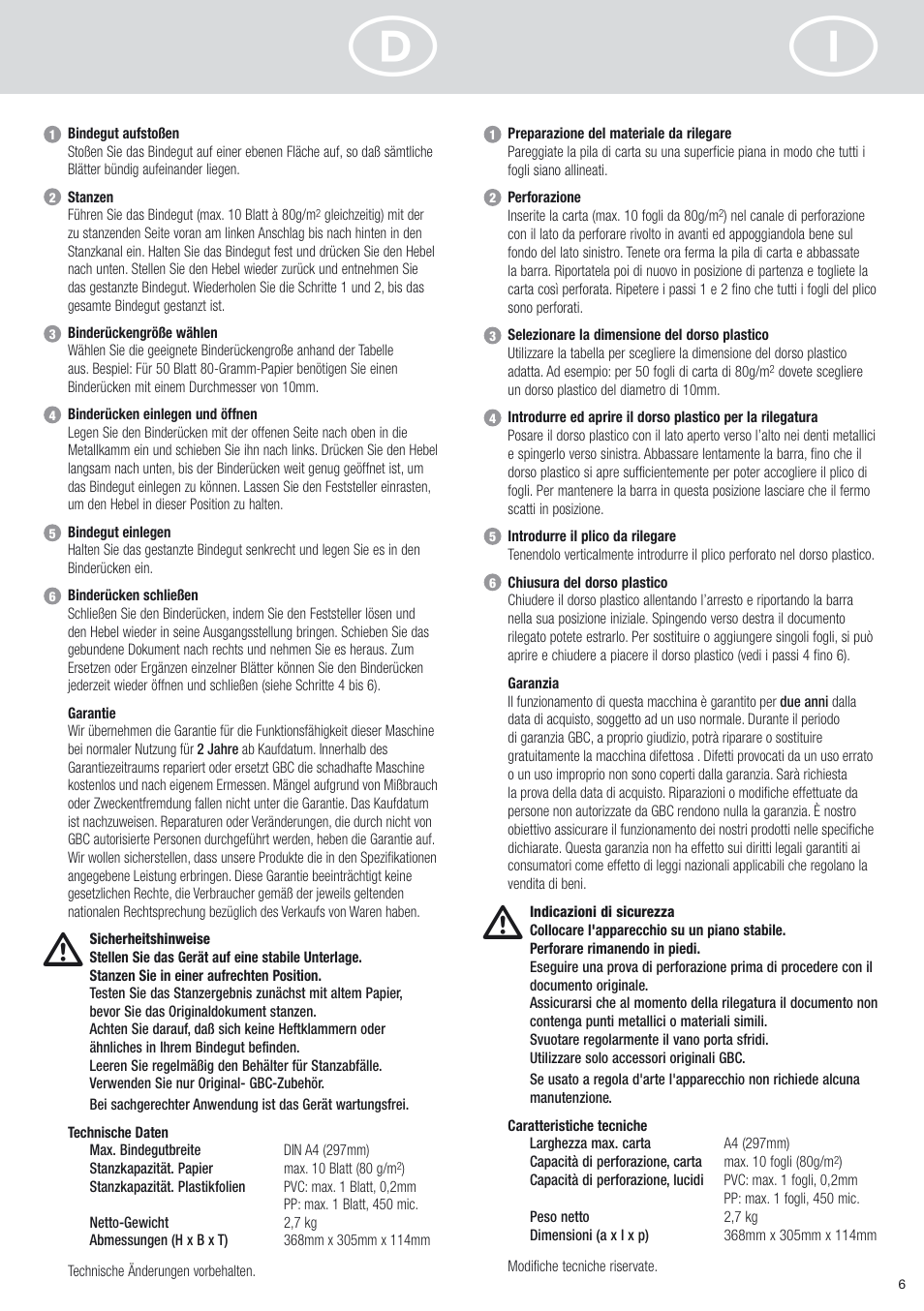 GBC C75 Binding System User Manual | Page 5 / 10