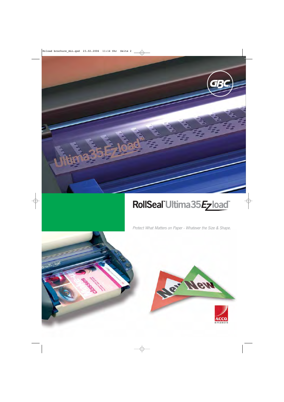 GBC Ezload Roll Seal Laminator User Manual | 4 pages